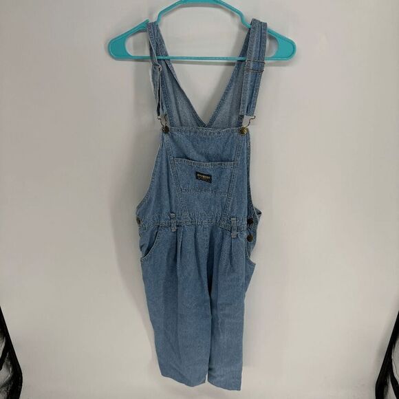 oshkosh bgosh 90s y2k vtg baggy short overalls womens light wash oversize 12 - Picture 1 of 8